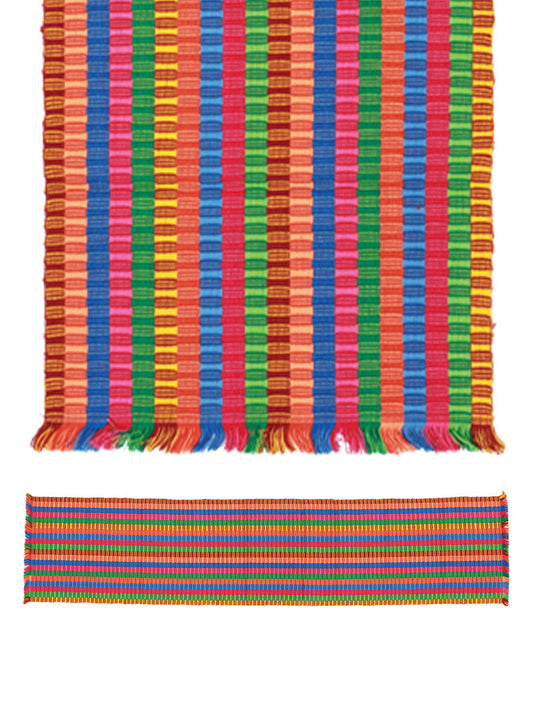 Articulo Hogar Mexico Artesanal Camino Mesa Chilon 100% Algodon Multicolor 603674