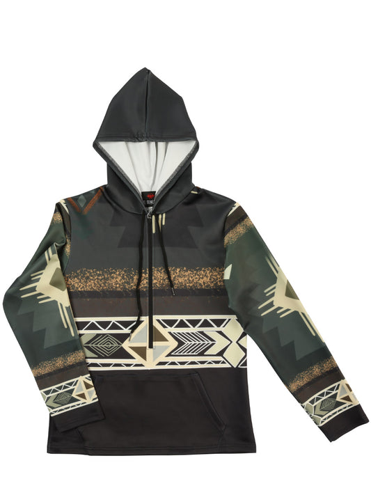Sudadera Con Capucha El General Western Wear Syg-2828 Tejido Negro/Oliva 702052