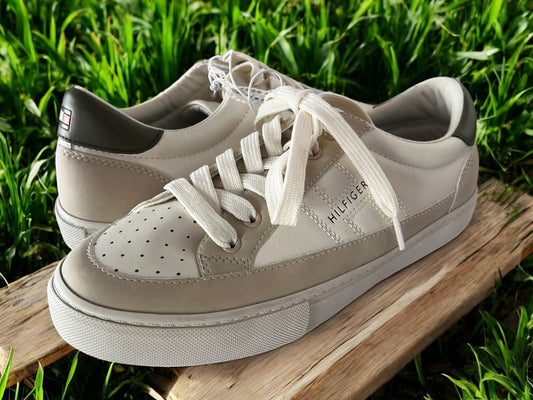 Tenis Tommy Hilfiger para Dama - Beige con Blanco y Detalles en Gris